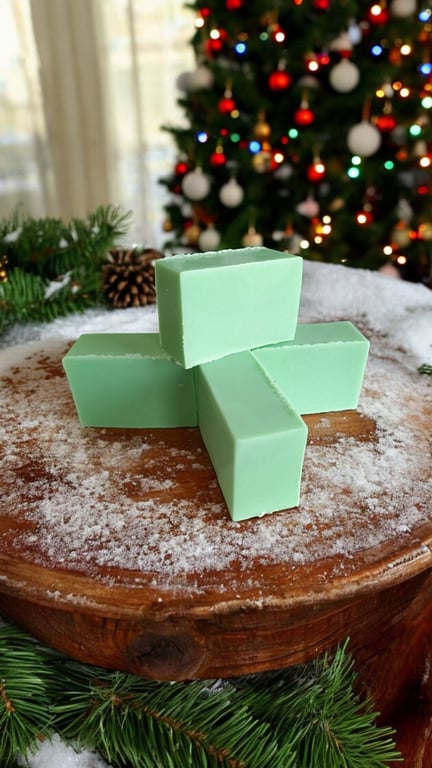 Christmas Tree Scented Goats Milk Soap, Handcrafted Winter Pine Festive Artisan 
