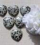6 Dalmatian Jasper Solid Gemstone Polished Hearts - 20mm - Chakra Crafting - Image 2
