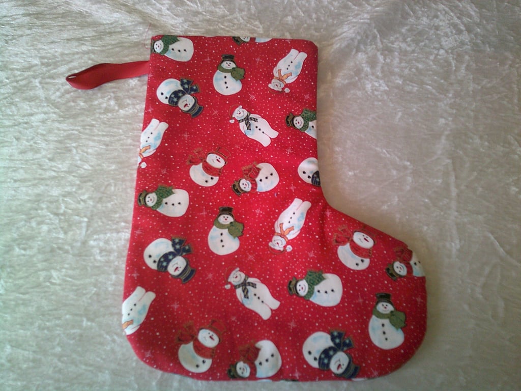 Snowman with Hats and Scarves Christmas Stocking