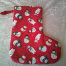Snowman with Hats and Scarves Christmas Stocking