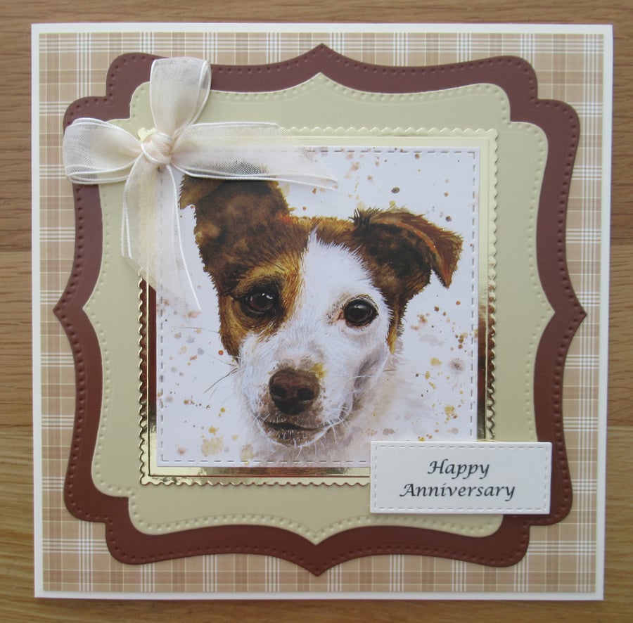Jack Russell - 7x7" Anniversary Card