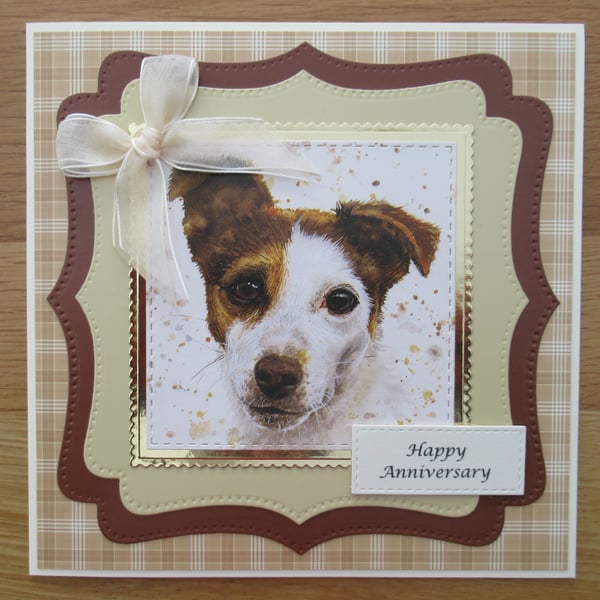 Jack Russell - 7x7" Anniversary Card
