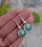 Sterling Silver Green Venetian Glass Earrings - JBJ1119