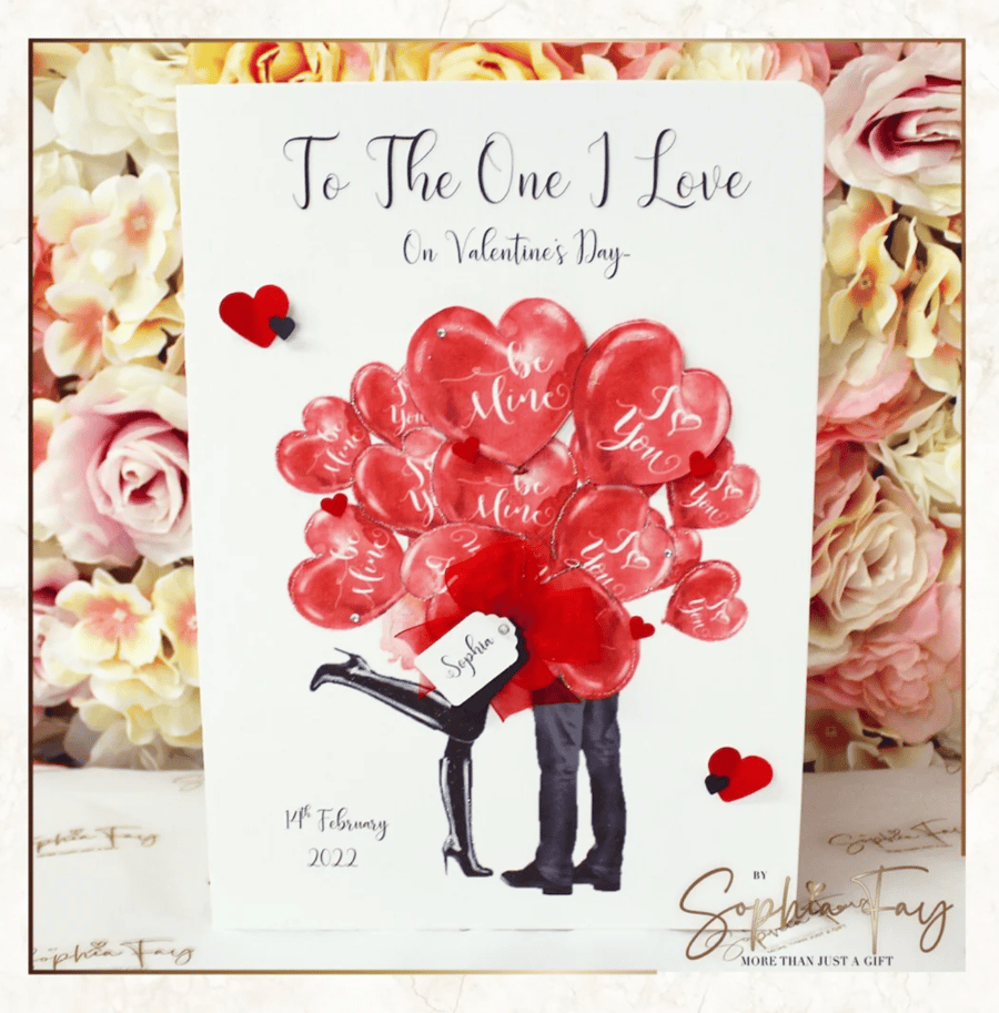 Valentines Day - Personalised Greeting Card - Be Mine
