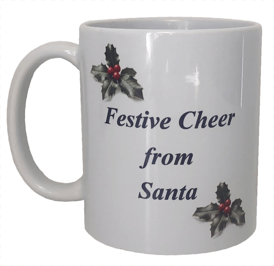 Festive Cheer & Father Christmas - 11oz Ceramic Mug for the Festive Season