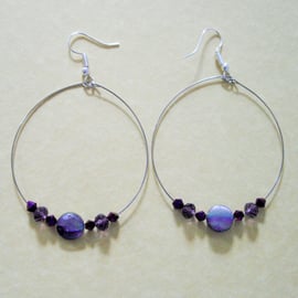 Large Teardrop Hoop Earrings - UK Free Post