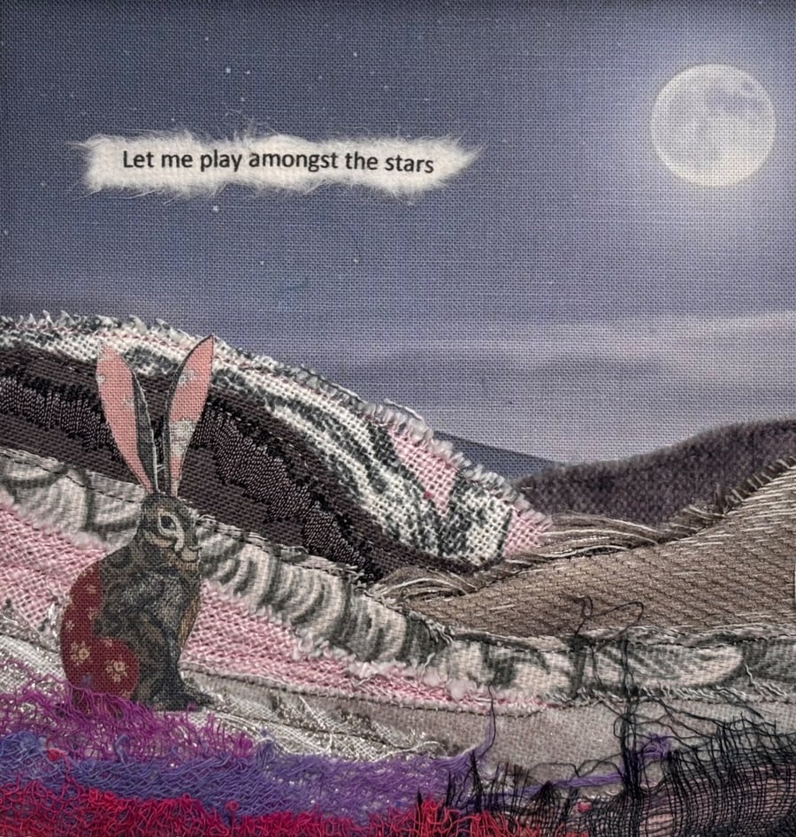 Landscape textile picture…. Let me play amongst the stars!