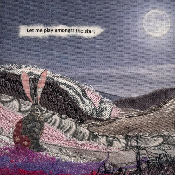 Landscape textile picture…. Let me play amongst the stars!