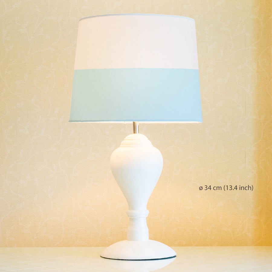 Pastel lines Lampshade. Diameter 34cm (13.4in). Ceiling or floor, table lamp.