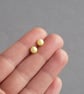 6mm Lemon Stud Earrings - Round Pale Yellow Studs - Small Coloured Pearl Studs - Image 3