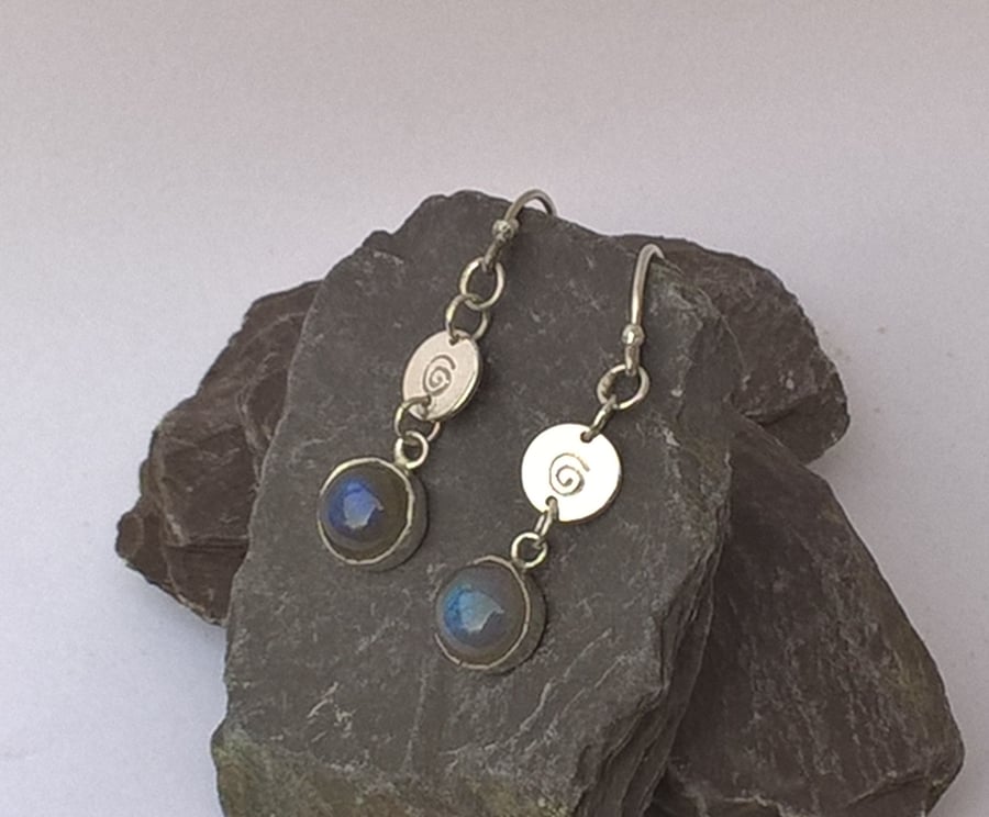 Swirly Labradorite Earrings