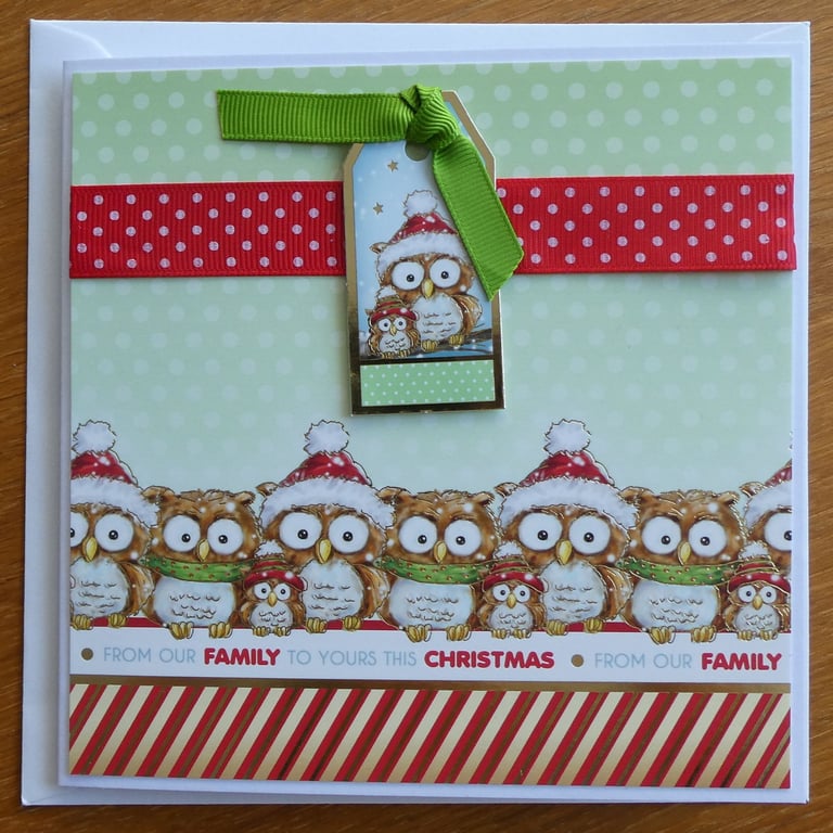 Christmas Card - Owls