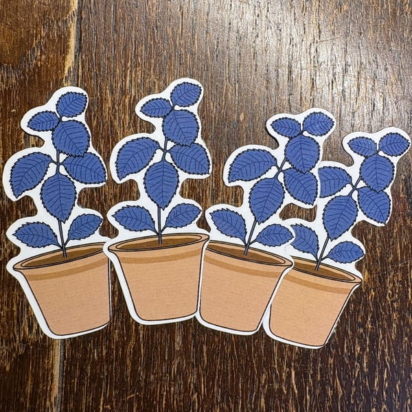 Blue herb: Resident evil biohazard Video Game single sticker