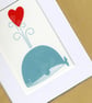 I Whaley Love You, whale with heart illustration, Giclee print - Image 4