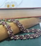 Pretty hand woven seed bead bracelet, summery bracelet in light green and purple - Image 3