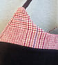 Handmade upcycled wool tweed magnetic snap closure bag - Image 2