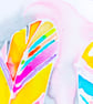 Bright Coloured FEATHERS an original Silk PAINTING - Image 6