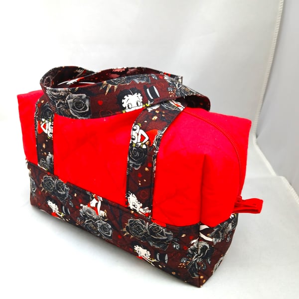 Betty Boop Bag, Quilted, Zipped, Multi Purpose