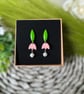 Nodding Flower Polyer Clay Earrings 