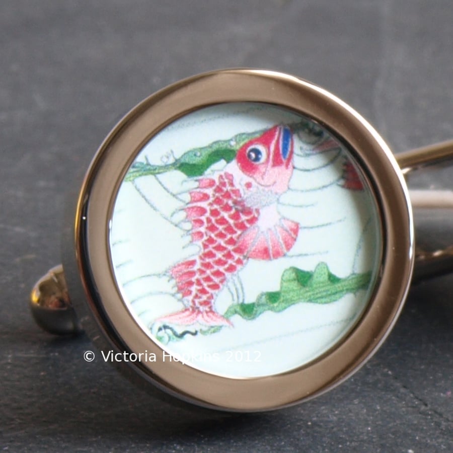 Fish Cufflinks Beautiful Original Art Nouveau Design