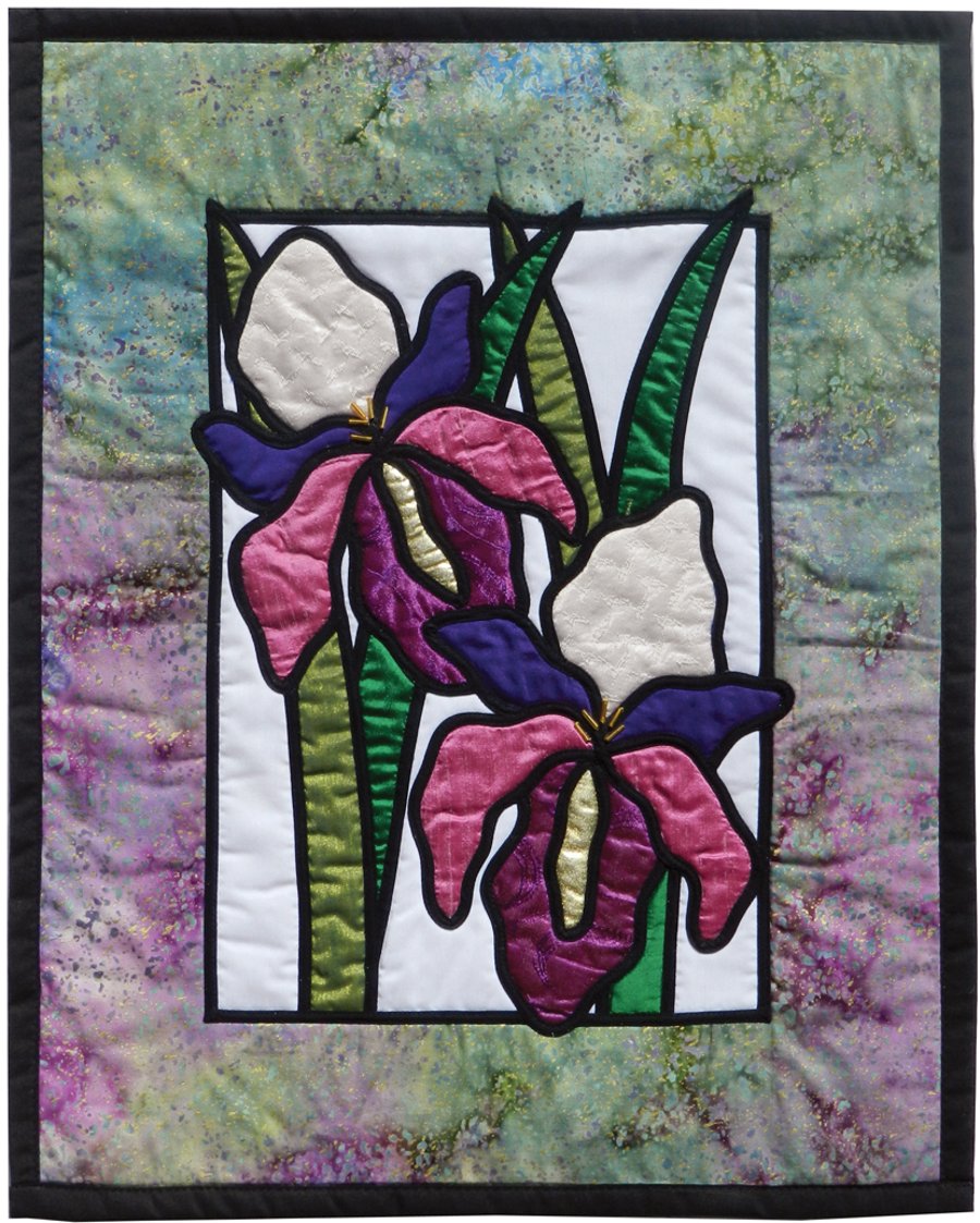 Purple Iris Wall Quilt