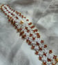 White Lace Bracelet – Handmade Amber Beaded Tatting Jewellery