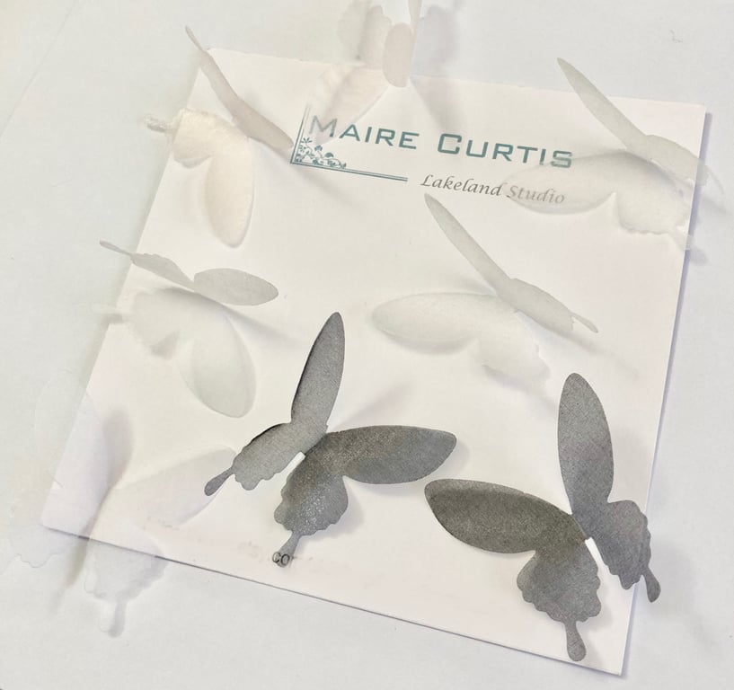 Hand Crafted Silk Organza Swallowtail Butterflies