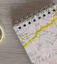 A7 Handmade Spiral Notebook with Recycled Map Cover - Image 7