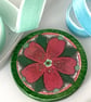 Poinsetta Wooden brooch Gift for granny - Image 6