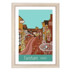 Farnham Surrey travel poster print by Susie West