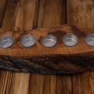 Solid wood tea light holder