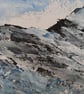 Yr Wyddfa Snowdon, Wales, Frosty December mountain in winter painting - Image 5
