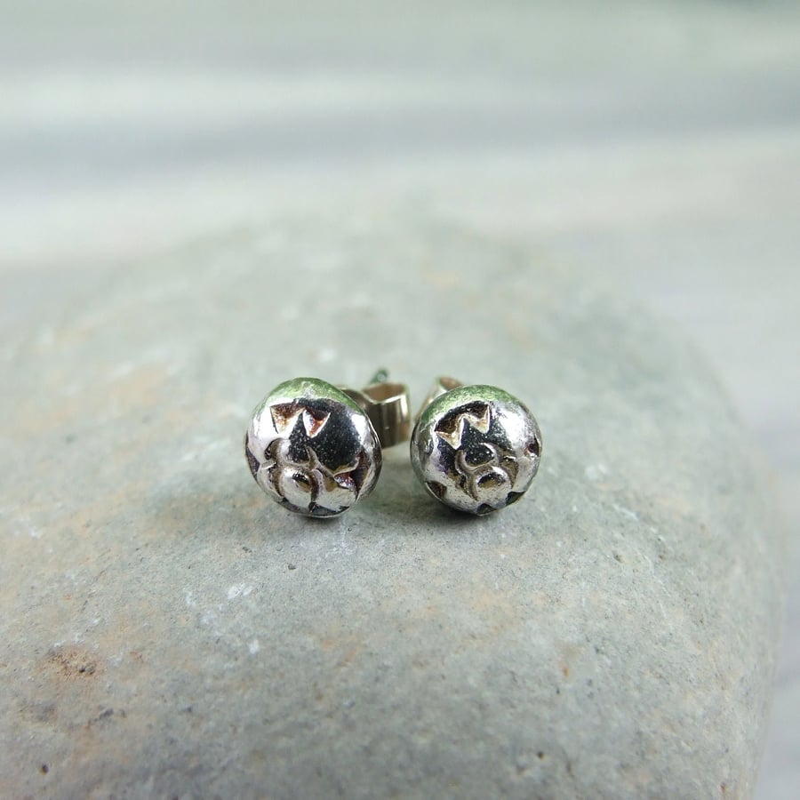 Sterling Silver Butterfly Earrings, Recycled Silver Butterfly Studs