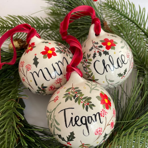 Hand painted Baubles
