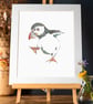 2 x Art Print Offer (Seahorse and Puffin) - Image 2