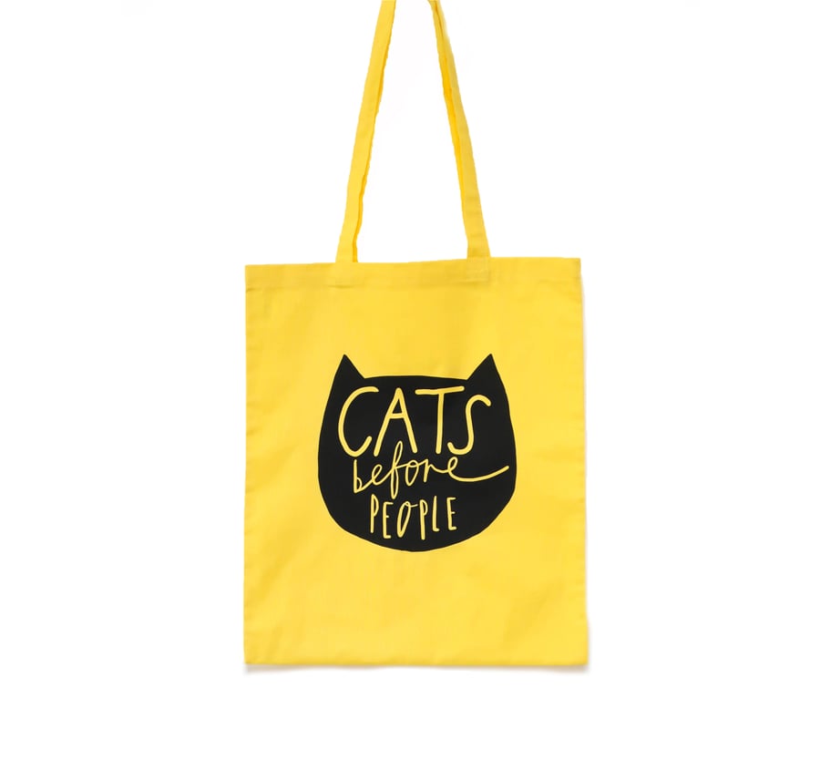 Cats before people bag, Cat tote bag.
