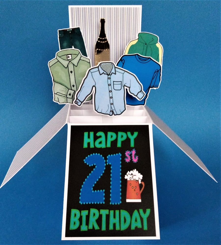 Men's 21st Birthday Card