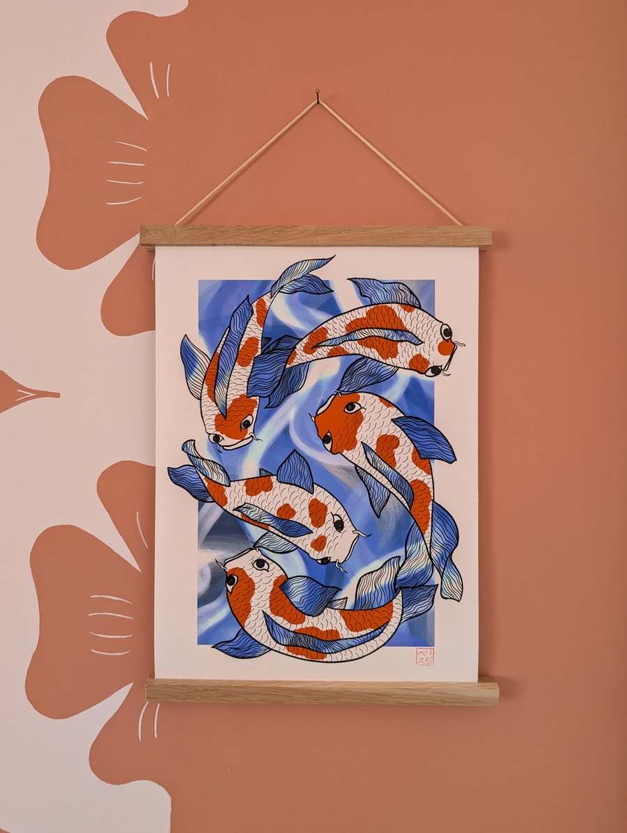 Koi Fish A3 Print