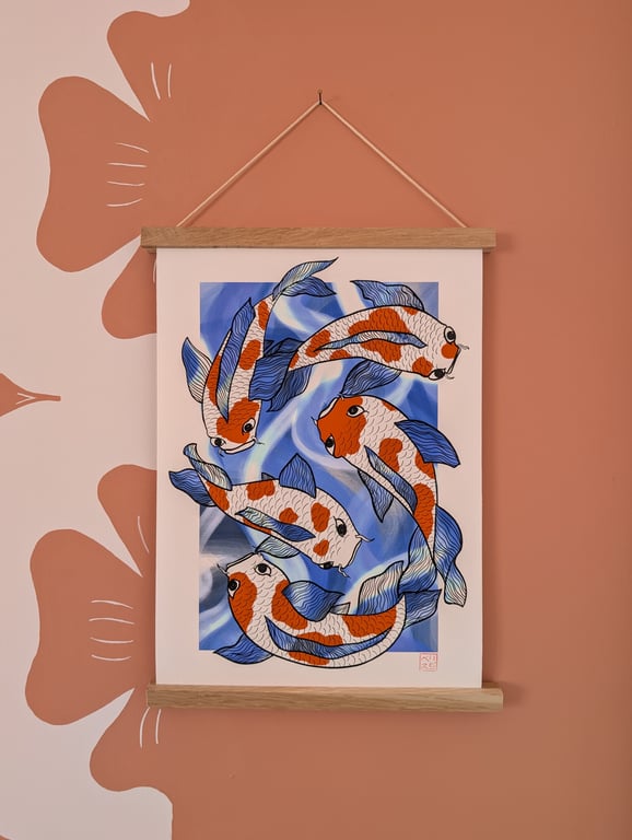 Koi Fish A3 Print