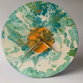 Painted Acrylic Wall Clock