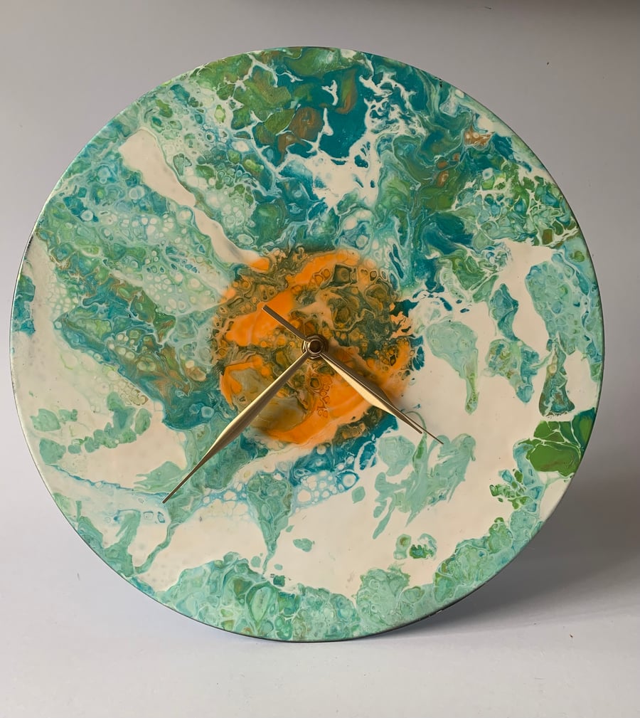 Painted Acrylic Wall Clock