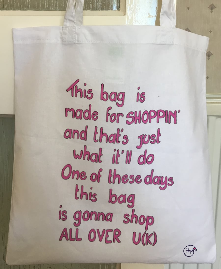 SALE!!! THIS BAG IS MADE FOR SHOPPIN' - cotton tote bag
