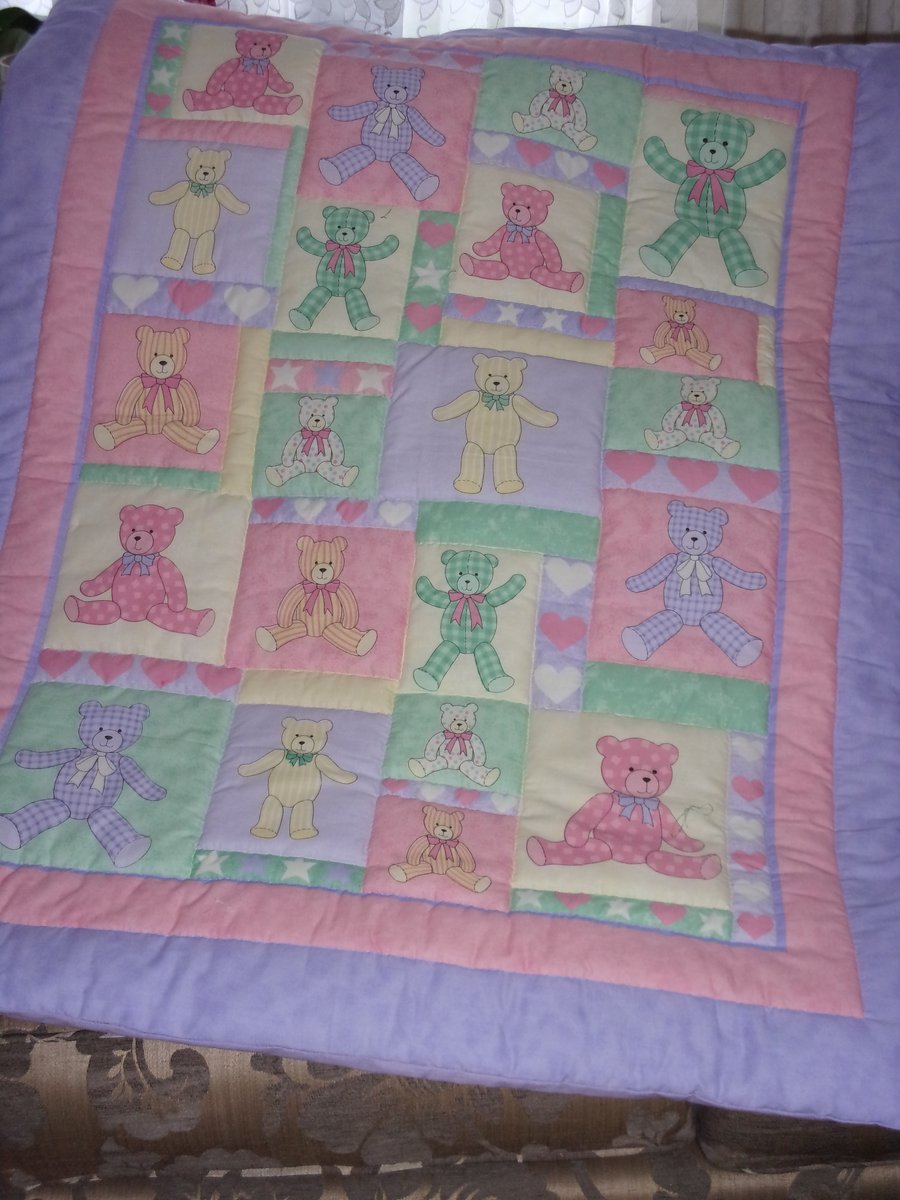 Teddy Bear Playmat or Quilt