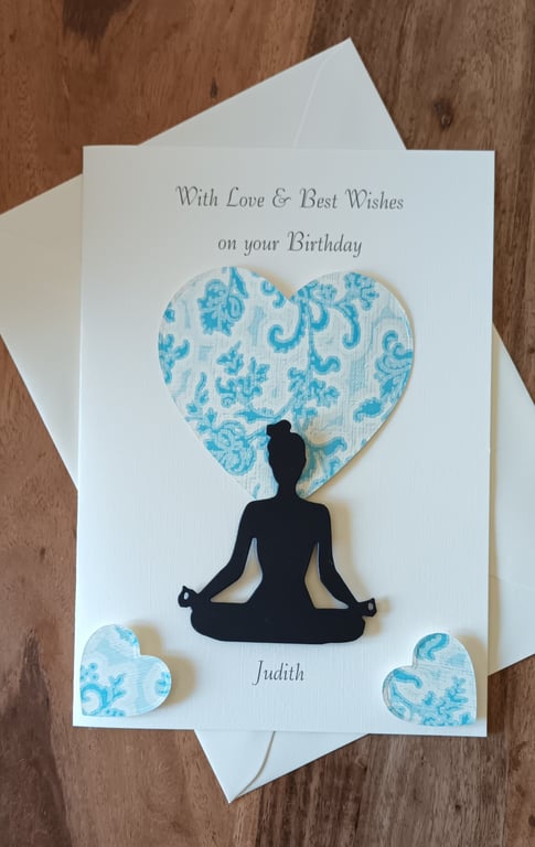 Birthday Card Yoga. Any Age Or Relation. A5. Mum Daughter Sister Friend Niece