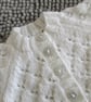 14" White Round Neck Lace Cardigan - Image 2