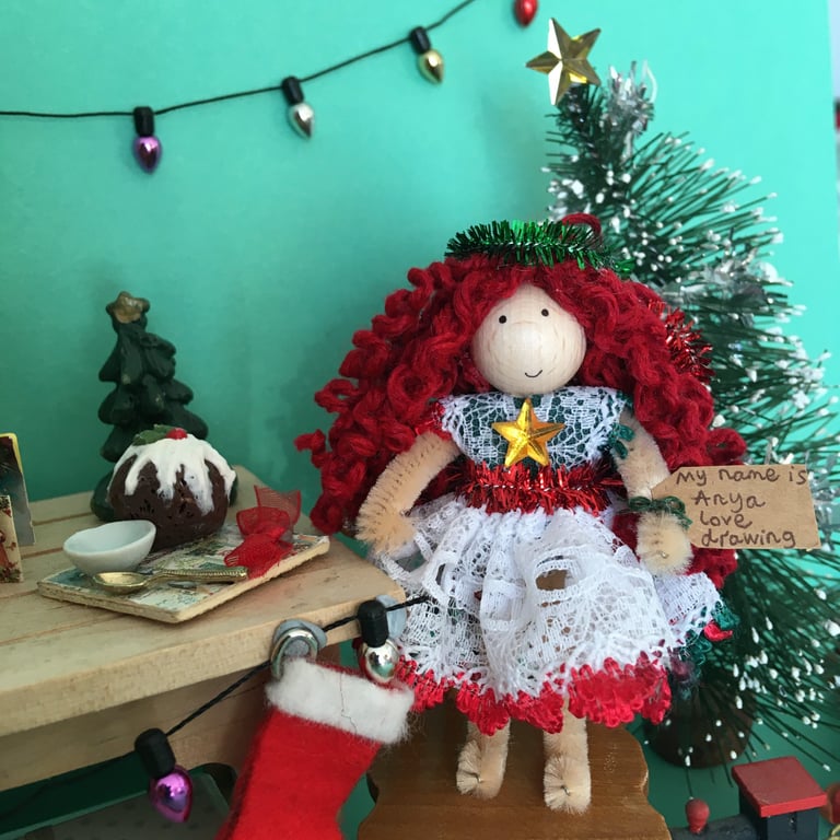 Tiny Fairy Doll Decoration, Decorative Christmas Fairy  