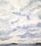 Sea view from Crammond Beach small original painting  - Image 4