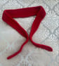Hand knitted Sophie style scarf , neckerchief , skinny neck tie 