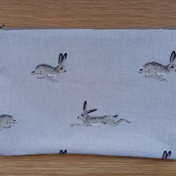 Hare Storage pouch - ideal gift make up bag - Folksy