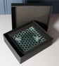 Bees and Honeycomb Etched Glass Block - Image 5